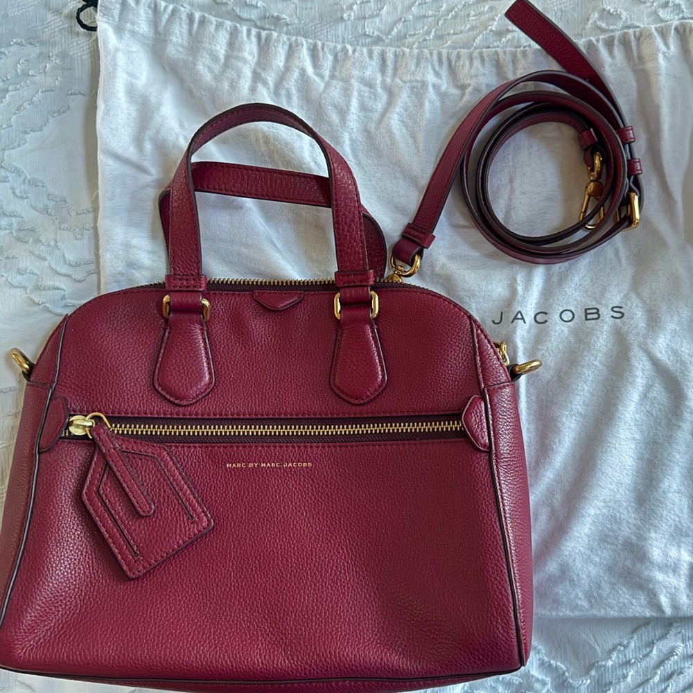 Marc Jacobs Burgundy Leather Satchel